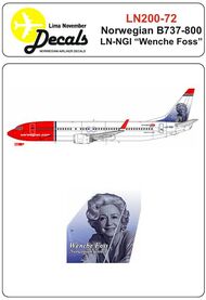 Norwegian Boeing 737-800 LN-NGI Wenche Foss #LN200-72