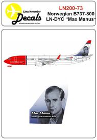 Norwegian Boeing 737-800 LN-DYC Max Manus #LN200-73