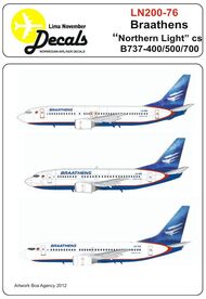 BRAATHENS Boeing 737-400/737-500/737-700 NORTHERN LIGHT CS #LN200-76