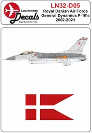 Lima November  1/32 RDAF/Royal Danish Air Force General-Dynamics F-16 in the 2002-2021 scheme LN32-D05