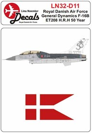 RDAF F-16B ET208 H.K.H. 50 Year #LN32-D11