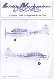 Lima November  1/32 Piper Super Cub SAS Flying Club LN-RTC `Baltus Viking' 1977-1981* LN324801