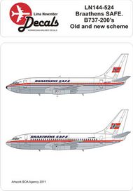 Boeing 737-200 Braathens SAFE old and new schemes #LN44524