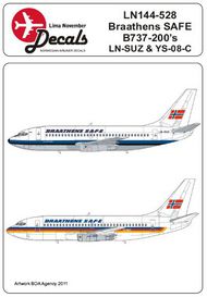 Boeing 737-200 BRAATHENS S.A.F.E LN-SUZ #LN44528