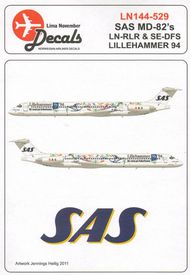  Lima November  1/144 McDonnell-Douglas MD-82 SAS 1994 winter Olympic Games LN44529