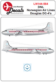  Lima November  1/144 DNL Norwegian Air Lines Douglas DC-4 for the Minicraft kit LN44564