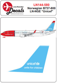  Lima November  1/144 Norwegian Boeing 737-800 LN-NGE Unicef LN44580