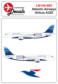  Lima November  1/144 Atlantic Airways A320 for Zvezda or Revell kit LN44585