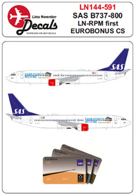  Lima November  1/144 SAS Boeing 737-800 LN-RPM first Eurobonus cs for Zvezda and Revell kits LN44591
