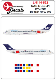SAS Douglas DC-9-41 OY-KGR, the only DC-9 to be painted in the current scheme #LN44592