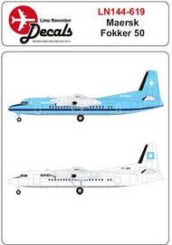 Maersk colour scheme Fokker 50 #LN44619