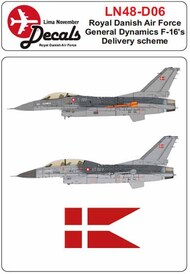  Lima November  1/48 RDAF F-16's first scheme 1980-2002 LN48-D06