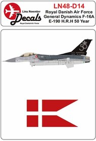 RDAF F-16A E-190 H.K.H. 50 Year #LN48-D14