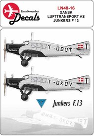  Lima November  1/48 Nordenfjeldske Luftselskap Junkers F.13 with masks for windows and fuselage LN48016