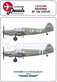  Lima November  1/72 Wideroe BF108 Taifun with masks for Heller and Fly models LN72-564