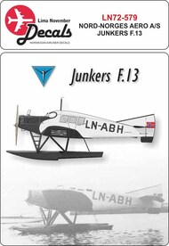 Nord-Norges Aero Junkers F.13 with masks for windows and fuselage #LN72-579