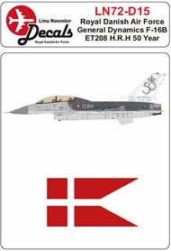 RDAF F-16B ET208 H.K.H. 50 Year #LN72-D15
