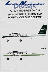 de-Havilland-Canada DHC-6 Twin Otter Wideroe 3 and 4 scheme #LN72-504