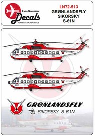 Greenlandair Sikorsky S-61N with masks, for Revell/Whirlybird conversion #LN72-513