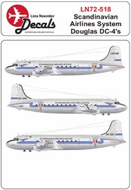  Lima November  1/72 SAS first scheme Douglas DC-4 LN72-518
