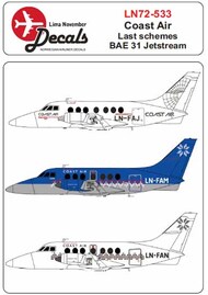 Coast Air BAE 31 The last schemes, includes masks #LN72-533