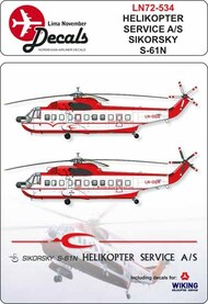 Lima November  1/72 Helikopter Service Sikorsky S-61N first cs LN72-534