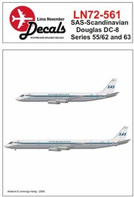 SAS Douglas DC-8-55/DC-8-62/DC-8-63 #LN72-561