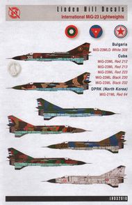 International Mikoyan MiG-23MF/MiG-23ML Lightweights Part 1. Bulgaria MiG-23MLD x 1; Cuba MiG-23ML x 5; DPRA North Korea x 1 #LH32016