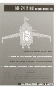  Linden Hill  1/35 Mil Mi-24 Hind Cyrillic Stencil Data for one helicopter [Mil Mi-24V Hind-E Helicopter] LH35003