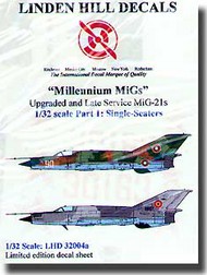 Linden Hill  1/32 'Millenium MiGs' MiG-21 Decals Pt.1 LHD32004A