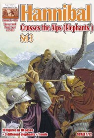  Linear-A  1/72 Hannibal crosses the Alps Set 3  (Elephants) LA016