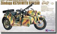 WWII German Zundapp KS-750 with Sidecar - Plastic kit with photo-etched parts #LNRL3508