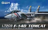  Lion Roar/Great Wall Hobby  1/72 USN F-14D Tomcat VF2 Bounty Hunters Fighter LNRL7203