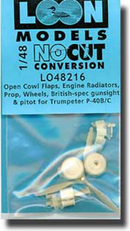  Loon Models  1/48 P-40B/C details with open cowl flaps LO48216