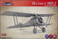  Lukgraph  1/32 Hanriot HD.2 with Clerget 9B engine. On wheels LUK3250