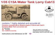  LZ MODELS  1/35 C15A Cab 13 Water Tank Lorry Truck (Plastic) LZM35431
