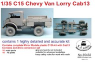  LZ MODELS  1/35 C15 Cab 13 Chevy Van Lorry Flatbed Truck (Plastic) LZM35432