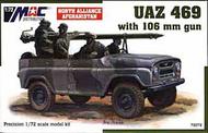  MAC Distribution  1/72 UAZ 469 Jeep w/106mm Gun North Alliance Afghanistan MAC72072
