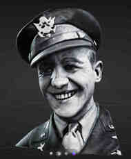  Maddog Mini Factory  1/4 Bust: Lt. Col. Addison Baker - Ploesti Raid Medal of Honor (Posthumous) MMF4-030