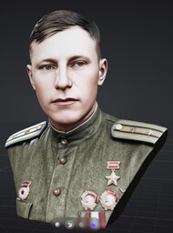 Bust: Aleksandr Pokryshkin - 50 kills P-39 #MMF4-046