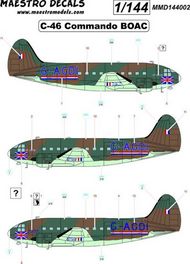 Curtiss C-46 Commando decals BOAC #MMMD14402