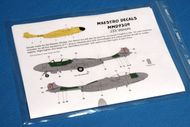  Maestro Models  1/72 J33 Venom Swedish Airforce decal. If you plan to buy the Maestro Model kit MMMS7202 you should be aware that these decals will be included in the kit Decals made for the Maestro Models J33 Venom but will also be good for converted Frog/Novo kits. Six pain MMMD7209