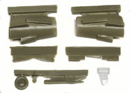  Maestro Models  1/48 Danish Saab 35 'Draken' parts Engine covers, fin top, wing tips, nose wheel, arrestor hook and doors plus HUD (incl. clear part in resin. To convert a Swedish 'Draken' to a Danish. J35 MMMK4909