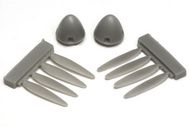 2 x de Havilland Mosquito 4-blade propellers (designed to be used with Airfix kits) #MMMK7278