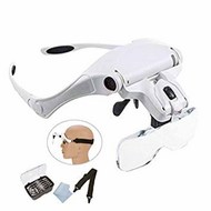  Magnifiers & Tools  NoScale Professional 2-in-1 Illuminated Headband Magnifier w/5 Multiple Interchangeable Lens 1.0x-3.5x Power (Bx) MFR1055