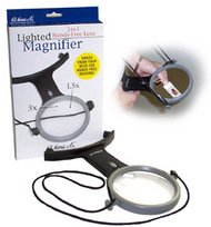 Lighted Hands-Free Magnifier 1.5x & 3x Power w/Lanyard #MFR22129
