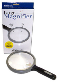  Magnifiers & Tools  NoScale 5" Large Round Magnifier 2x & 6x Power MFR22130