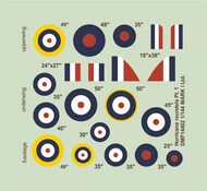  Mark I Decals  1/144 Hawker Hurricane roundels & fin flashes, Pt.1 DMF14402
