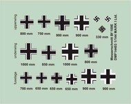  Mark I Decals  1/144 Messerschmitt Bf.109E national insignia, 2 sets DMF14403