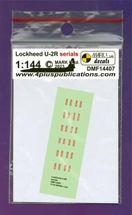  Mark I Decals  1/144 Lockheed U-2R serial numbers - Pre-Order Item DMF14407